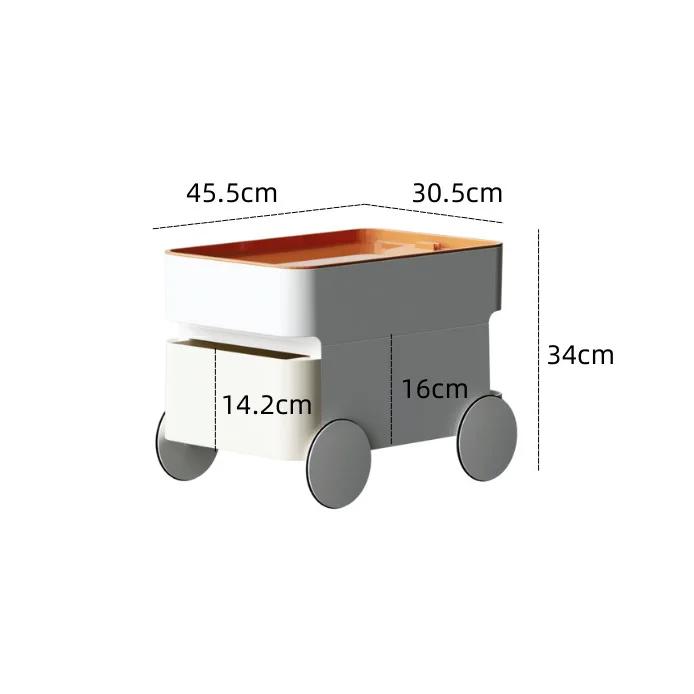 

Гостиная Бытовая прикроватная тумбочка Простая многослойная космическая форма робота Съемная тележка для хранения вещей Прикроватный столик