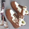 Winter Thickened Fleece Lined Sports Women's Shoes Padded Platform High Shoes Casual Comfortable Flat Heel Footwear