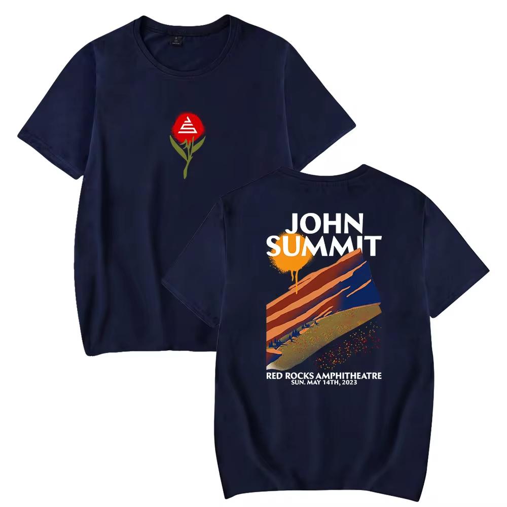 John Summit Tričko Tour Crewneck Streetwear Trička Ženy Muži Hip Hop Unisex Móda Oversized Ležérní Harajuku Topy Krátký Rukáv