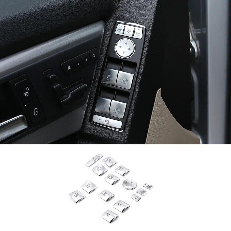 Car Seat Adjust Memory Unlock Button Cover Sticker for Mercedes Benz A B C E Class W204 W212 GLA X156 CLA C117 GLE 6 ML GL GLS