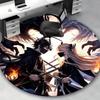 1 Stück Anime Drachen Design Runder Teppich Bürostuhlmatte, Rutschfester Teppich für Heimdekoration, Wohnzimmer, Schlafzimmer, Spielzimmer, Geschenk für Anime-Fans