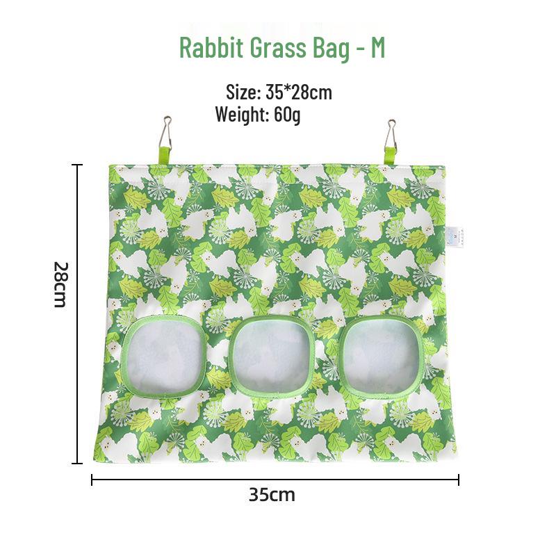 Tavşanlar ve Gine Domuzları için Büyük Kapasiteli Ot Besleme Çantası