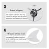300W Wind Generator Wind Turbines Wind Turbines Generator with 3 Nylon Fiber Blades for Home Solar Light Boat