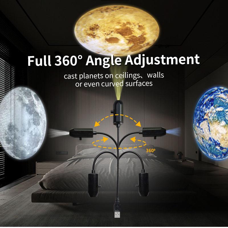 LED Projector Lamp Halloween Skull Decorative Night Light Rotatable 3 Scenes Ghost USB Power Wall Ceiling Decor Dark Ambiance