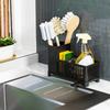 Space-saving Kitchen Sink Organizer Plastic Dish Soap Dispenser  Scrub Brushes