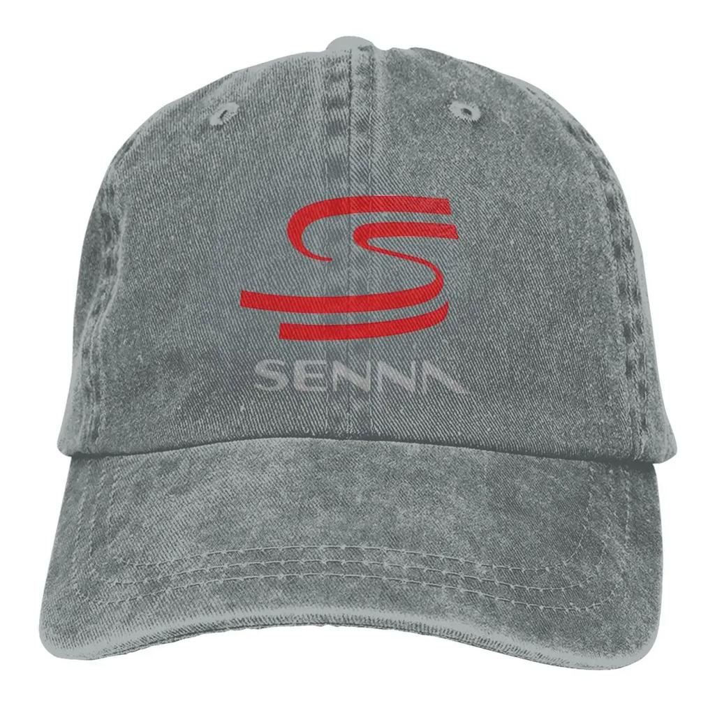 Senna F1 Unisex Baseball Cap Washed Adjustable Cotton Cap Vintage Casual Outdoor All Seasons Travel Sports Hat