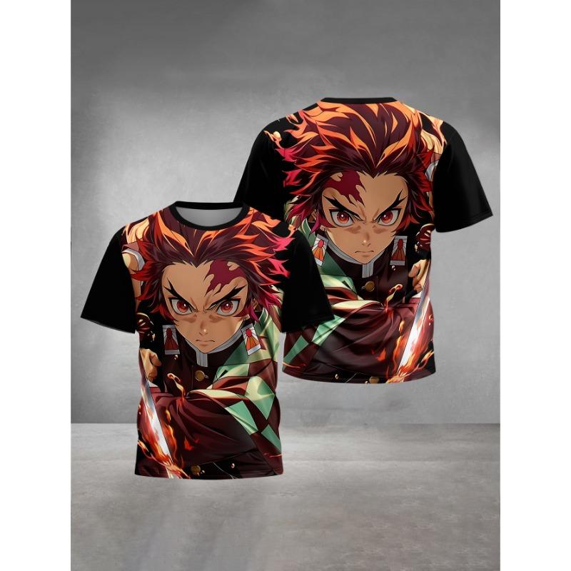 

Летняя аниме-одежда для детей с 3D-принтом Demon Slayer от 5 до 14 лет, мужская верхняя одежда для детей, футболка для мальчиков и девочек, топ 160