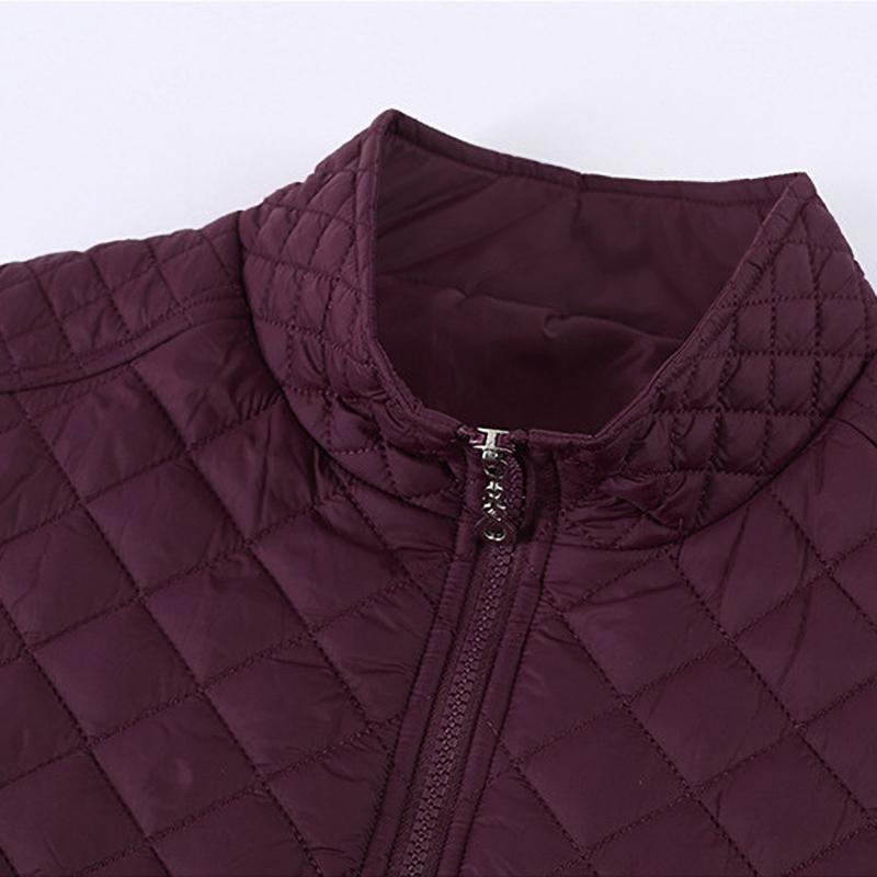 Lightweight Down Vest Women's Autumn Winter Cropped Middle Age Mother's Attire Zipper Cardigan Jacket