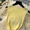 2025 Spring New Knitted Beach Long Dress Summer Women's Slim-fit Slimming Hollow-out Waisted Slim-fit Sleeveless Dress