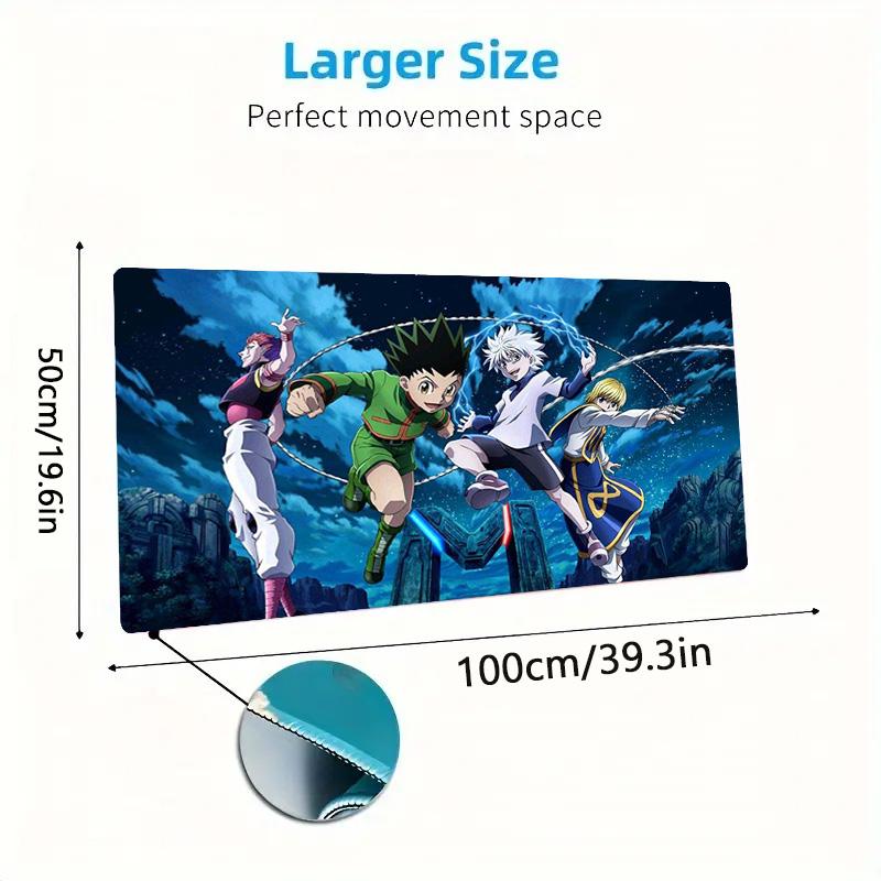 Hunter x Hunter Color Mouse Pad Large Gaming Table Cushion Non-slip Laptop Tablet Big Mousepad XXL Mat Mini PC Playmat With Lock edge