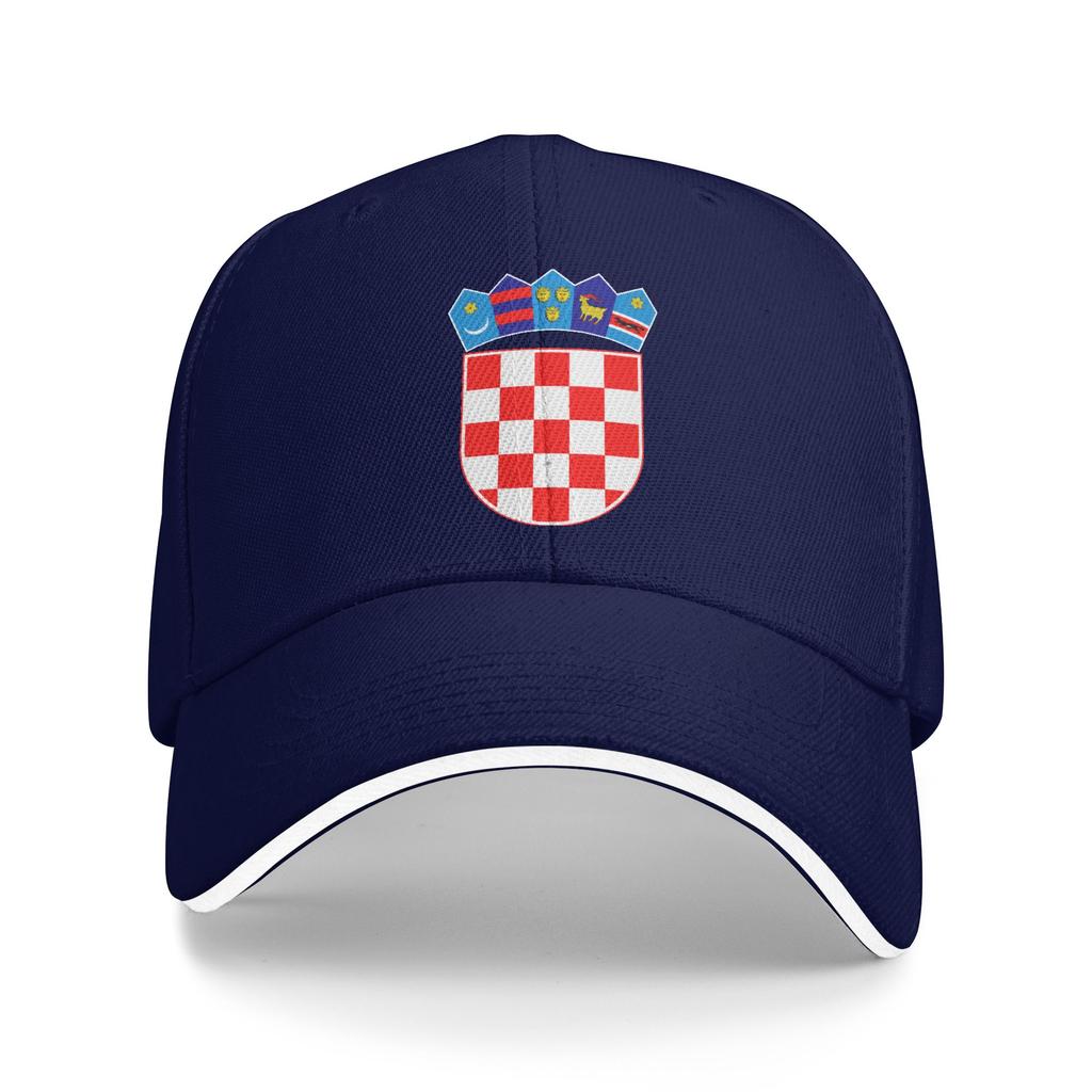 Individuelle Kroatien Wappen Baseballkappe Damen Unisex Atmungsaktiv Kroatische Flagge Papa Hut Outdoor