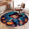 Bride of Chucky Pattern Round Rug, Indoor/Outdoor Mat, for Picnic, Gameroom, Bedroom, Office, Living Room, Home Decor Carpet, Birthday Gift