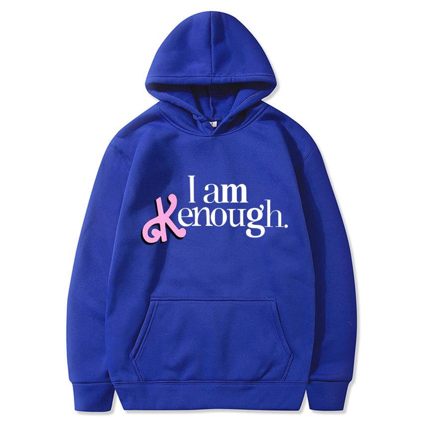 2025 new I Am Kenough letter print hooded loose sweater men's and women's hooded sweater