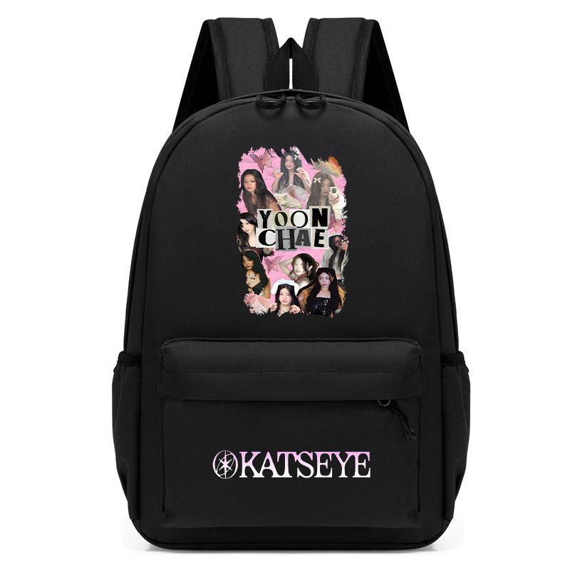 KATSEYE Korean Style Printed Kindergarten School Backpack for Kids Toddler Bookbag Lightweight Water-Resistant 60123-9