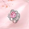 Sakura Pink Love Colored Baby Ring Women's Ins Fashion Simple Sweet High End Sense Rings Opening Temperament Versatile