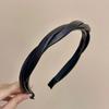 AISHG PU Leather Hair Band for Women Braided Cross Twisted Headband Teeth Hair Hoop Non-slip Hairbands Girls Hair Accessories
