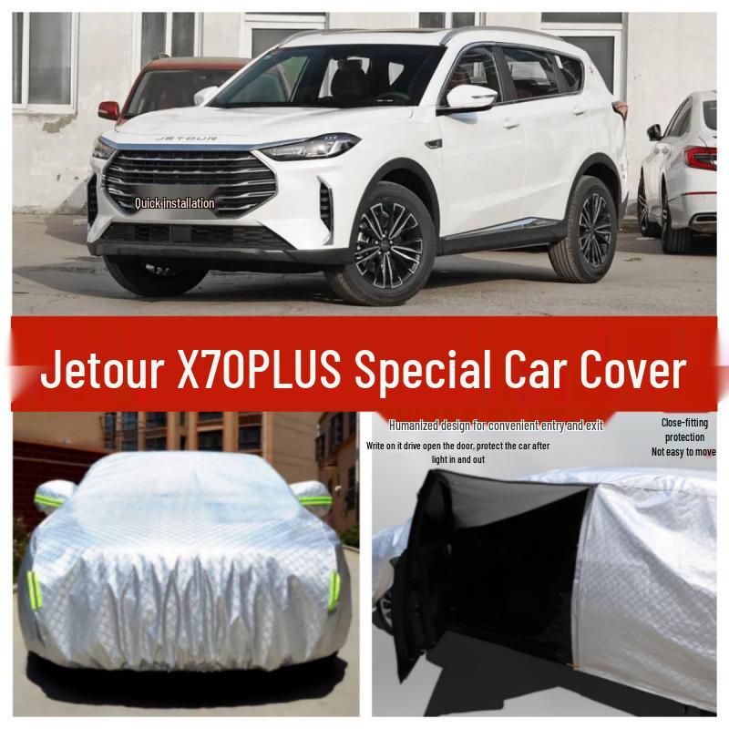 Jetour X70PLUS Car Cover: Thickened Sunshade, Heat Insulation & Rainproof Protection.