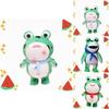 Adorable Short Plush Frog Stuffed Toy Funny Expression Plush Toy