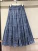 Autumn French Chic Cotton Embroidered Lace Midi Skirt with Flare Umbrella Style