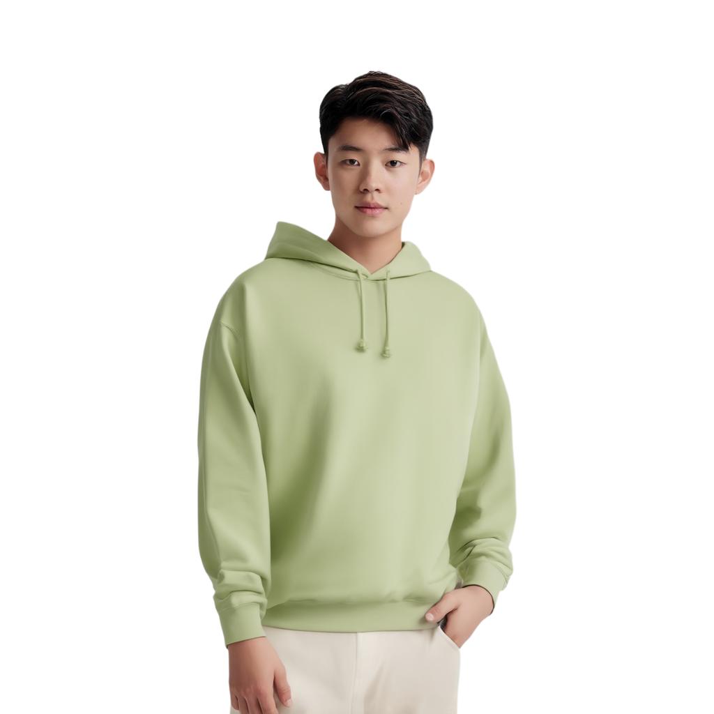 Y-3 Solid Color Hooded Pullover Sweatshirt Unisex Sweatshirts Magical-Lime JM7864