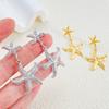 Golden Starfish Dangle Earrings Bohemian Starfish Drop Earrings Starfish Stud Earrings  Lady/Gifts