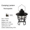 LED USB Rechargeable Comping Lantern IPX4 Waterproof Infinite Dimming Compression Tough Emergency Hurricane Lantern for Power Outages Tent Hiking