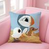 Kwaii Puffin Rock P-Preschool Pillow Case Custom Printed Brushed Fleece Pillow, Baby Skin-Touch, Eco-Friendly Dye-Sublimation Cu