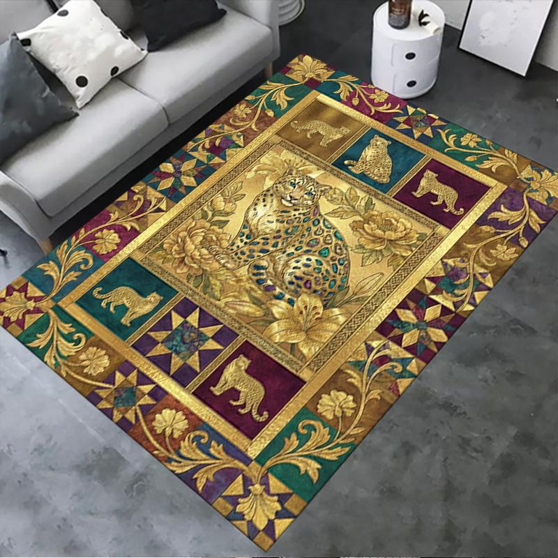 2025 New Snow Leopard Animal Carpet Rug for Living Room Bedroom Home Sofa Decoration,Kids Play Non-slip Floor Mat123