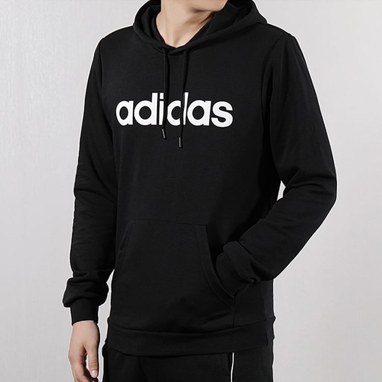 Adidas Sweatshirts Men's Black Hooded Moderate Regular DW8022