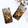 Gold-plated tempered glass phone case, compatible Galaxy S26, S25, S24, S23, and S22 Ultra Plus. Features a gold textured design