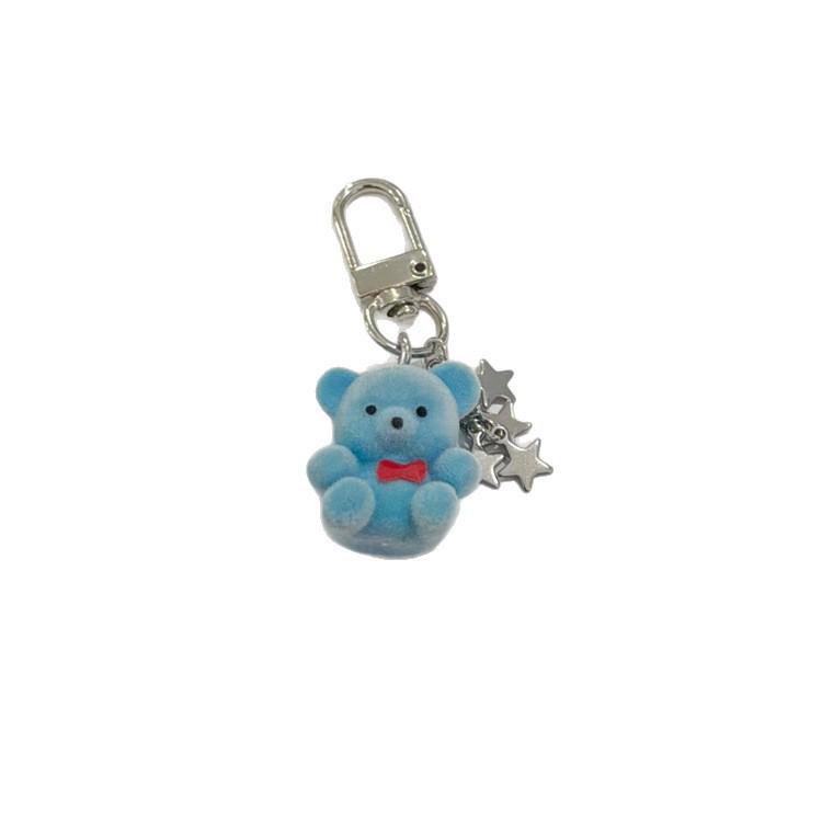 Κορεάτικο Χαριτωμένο Μπρελόκ Αρκούδα και Αστέρια με Κρεμαστό Θήκης Ακουστικών