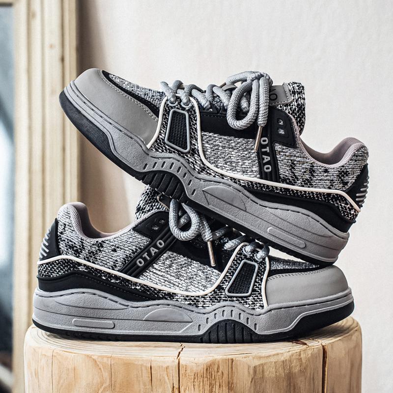 Thick Soled Sports Shoes for Men Easy To Match with Sneakers Fashionable Casual Leather Fabric Breathable Men's Casual Shoes