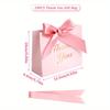 24PCS Small Thank You Gift Bags with Bow Ribbon Mini Party Favor Bags Pink Candy Bags Treat Boxes Paper Gift Bags for Wedding Bridal Birthday Party