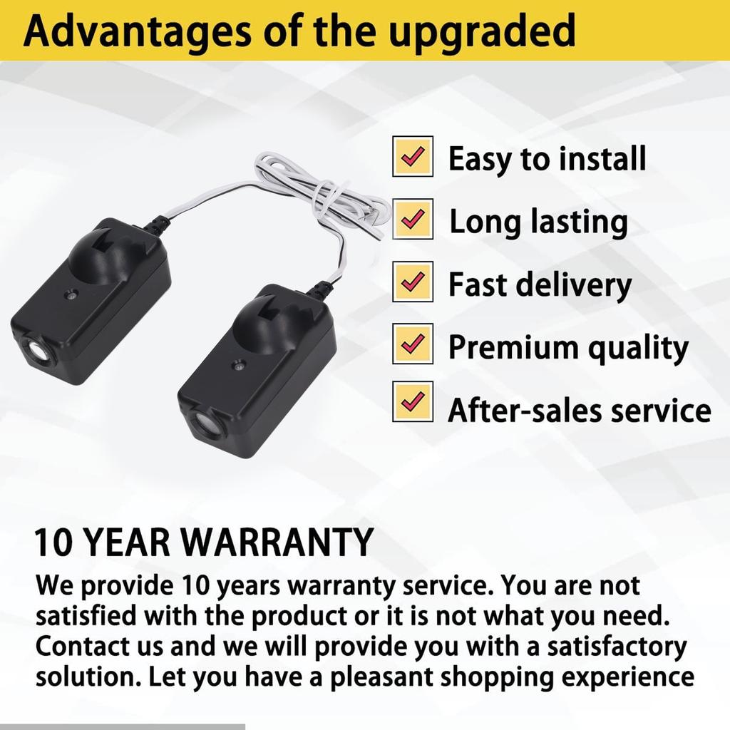 Garage Door Safety Sensor Garage Sensitive Compact Door Opener Infrared Sensor Kit 41A5034 for Liftmaster DC5‑6V Garage Sensor