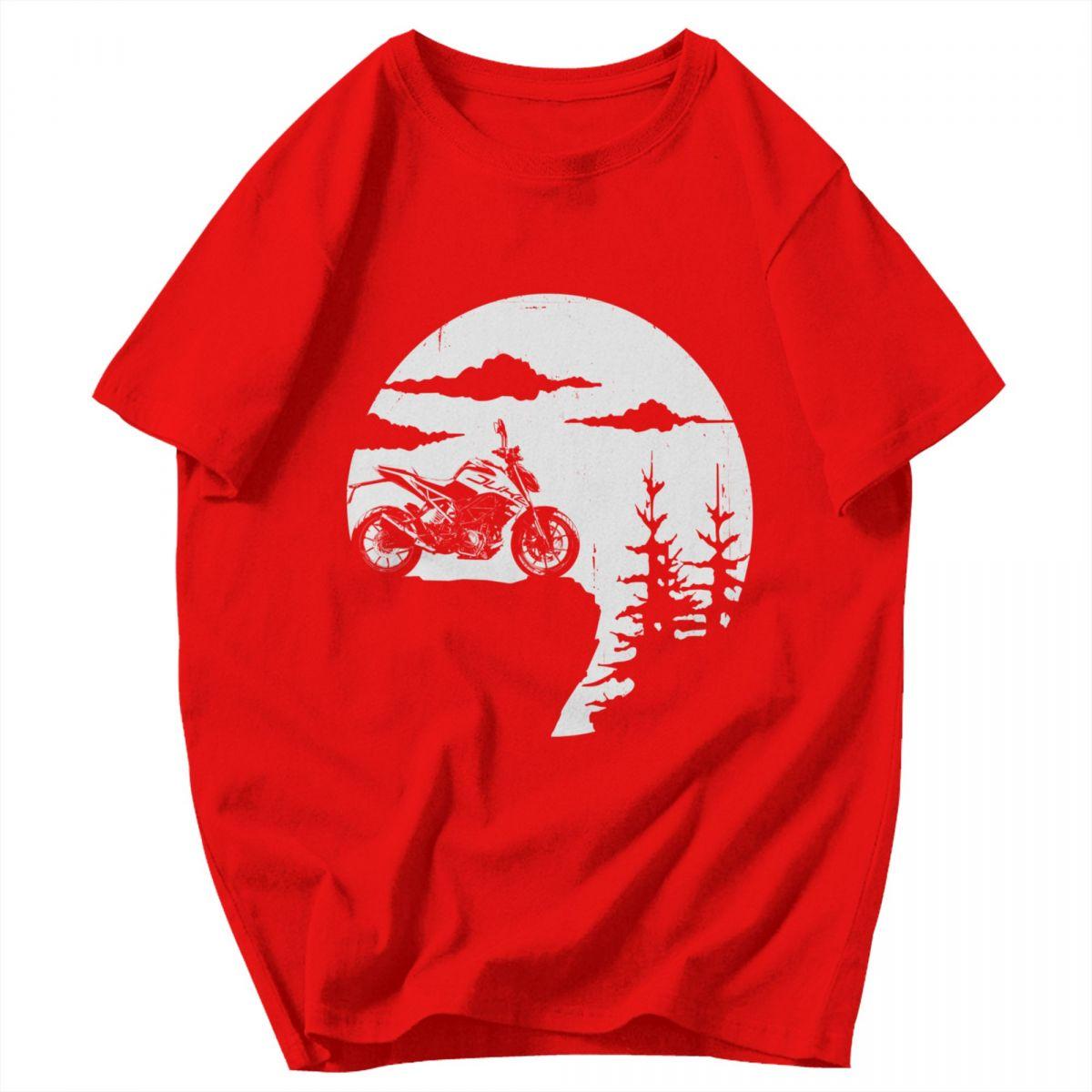 Men T Shirt Motocross Bike Vintage Dirtbike Unique Y2K Graphic Tees Unisex Clothes T Shirts S