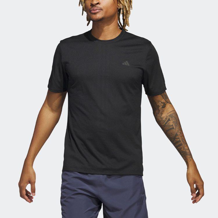 Adidas HIIT T Shirts Men's Black Crew Neck Moderate Straight Fit IB9084
