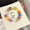 Handmade Natural Crystal Bracelet With Yellow Quartz Blue Kyanite Purple Lithium Mica Red Agate Beads Lightweight Luxury Style