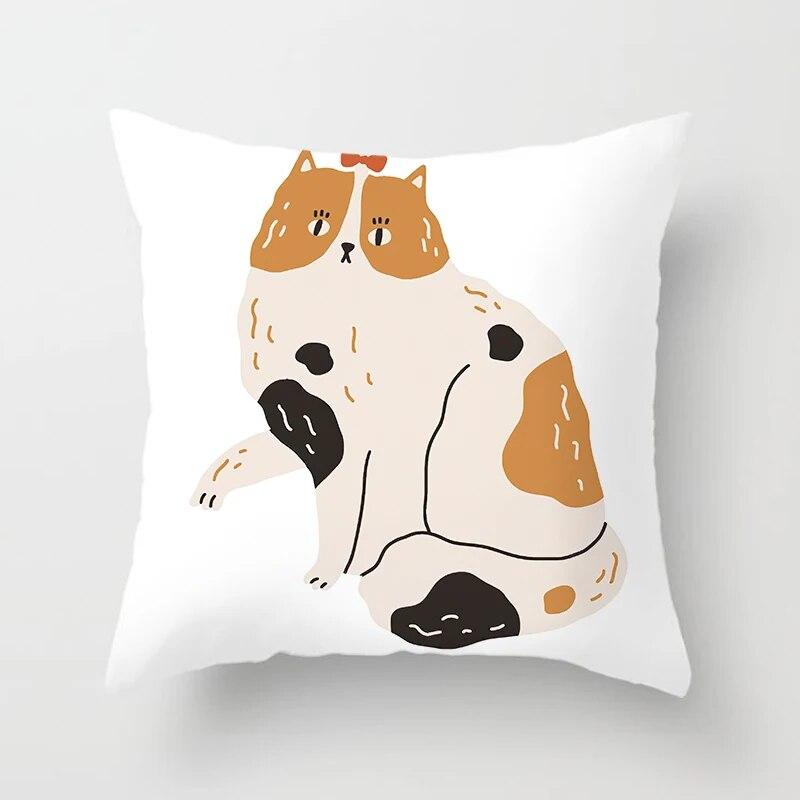 Totenkopf Katze Schwarz Heimdeko Kissenbezug Unartig Sofa Autodekoration 45x45cm Kissenbezug Quadratisch Polyester