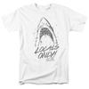Jaws Locals Only T Shirt Licensed Shark Movie Retro Tee Classic New White
