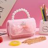 Neueste Plüsch-Geldbörsen und Handtaschen für Kinder Niedliche Spitze Schleife Kleine Mädchen Prinzessin Umhängetasche Baby Münzbörse Kleinkind Geldbörse