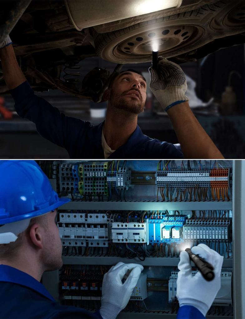 Lepro LED Compact Set of 2 120 3 Dimming Battery Aluminum Alloy with Portable for Disaster Handheld Includes AAA Batteries Flashlight, Penlight, [High