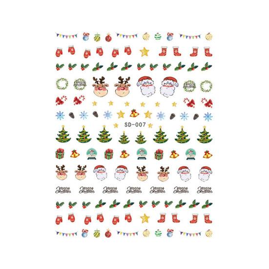 Wykwintne naszywki na paznokcie Wzory świąteczne Różne style Zrób to sam