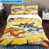 3PCS Cat and Mouse 3pcs Bedding,Including 3PCS Duvet Cover And 2pcs Pillowcases Perfect for Christmas,Ideal for Bedroom, Dormitory