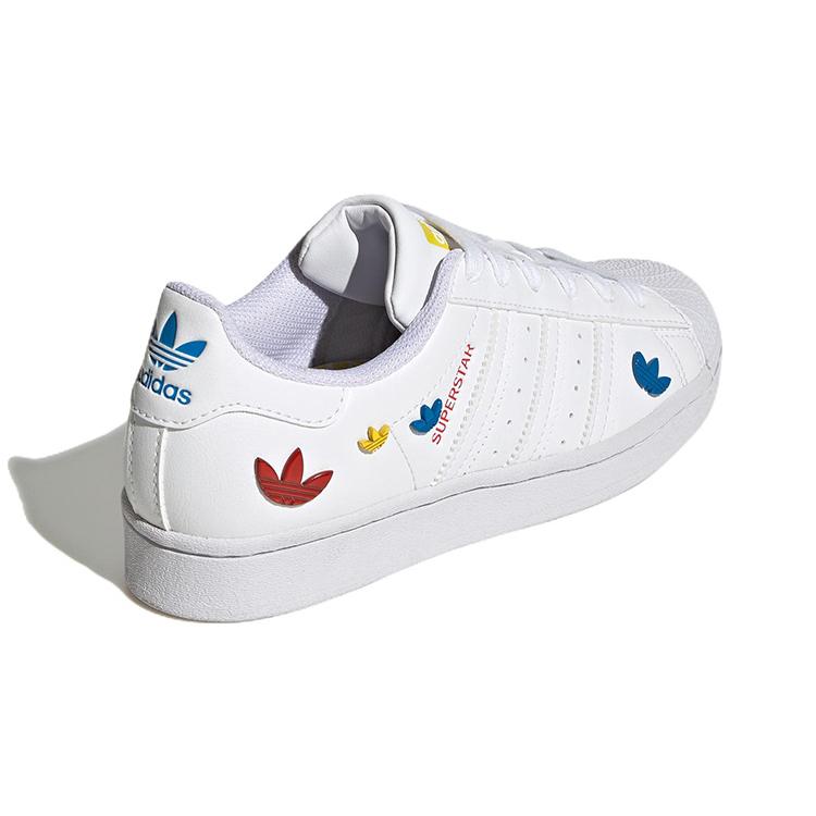 Adidas Originals SUPERSTAR Abrasion Resistant Low top Kids' Skateboarding Shoes White GV8876