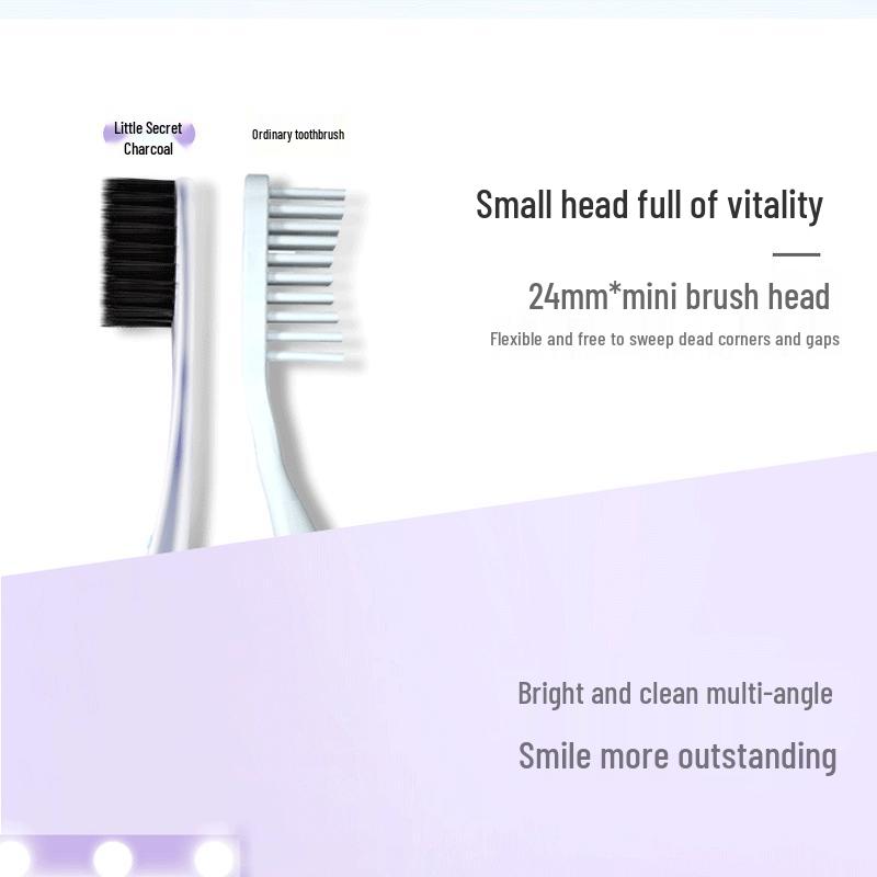 Colgate Charcoal Mini Brush Head Toothbrush 2-Pack