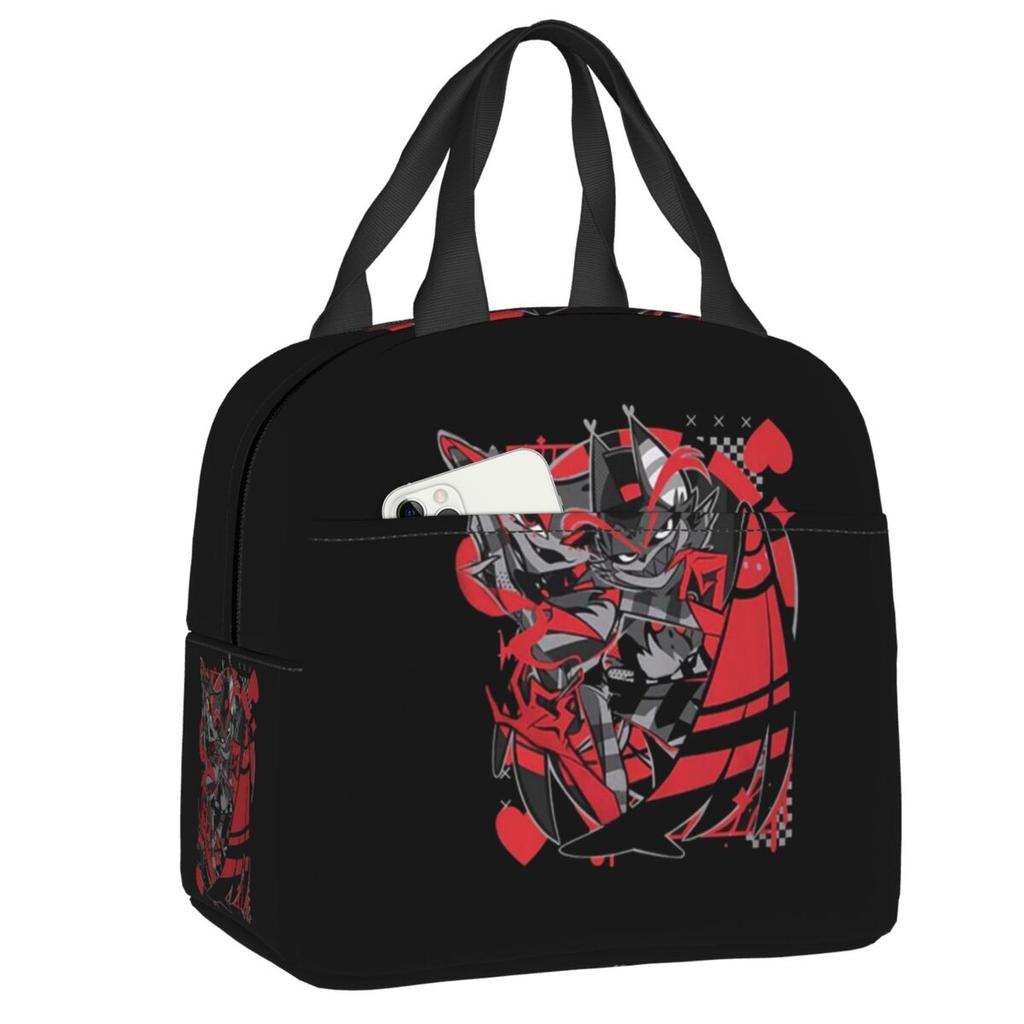 Custom Hazbins TV Show Animation Hotel Lunch Bag Men Women Thermal Cooler Insulated Lunch Boxes for Kids School