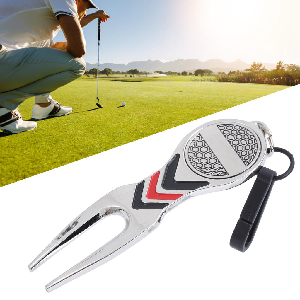 Wielofunkcyjny Przenośny Widelec do Piłki Golfowej Sportowy Widelec do Naprawy Uszkodzeń Powierzchni Boiska ze Stopu Aluminium Akcesorium