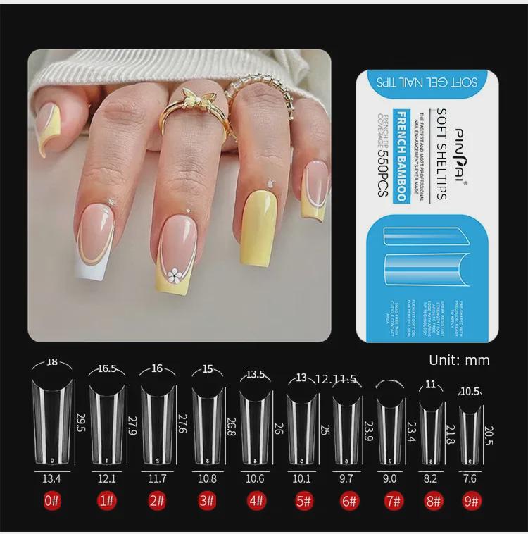 Frosted Fine Dog White Nail Art Tips - Ultra-thin Seamless False Nail Stickers