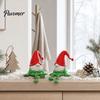 Small Shelf Figurines 3D Printed Gnome Figurine with Movable Joints, Flexible Handmade Style Decorations Statue Santa Hat for Shelf, Office