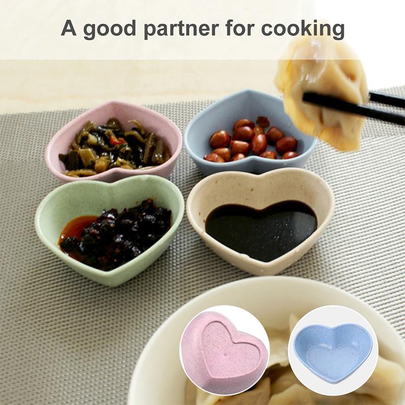 Tableware Bowl Heart Shape Lightweight Seasoning Bowl Food Sauce Dish Appetizer Plates For Kitchen Tools Kitchen Accessories